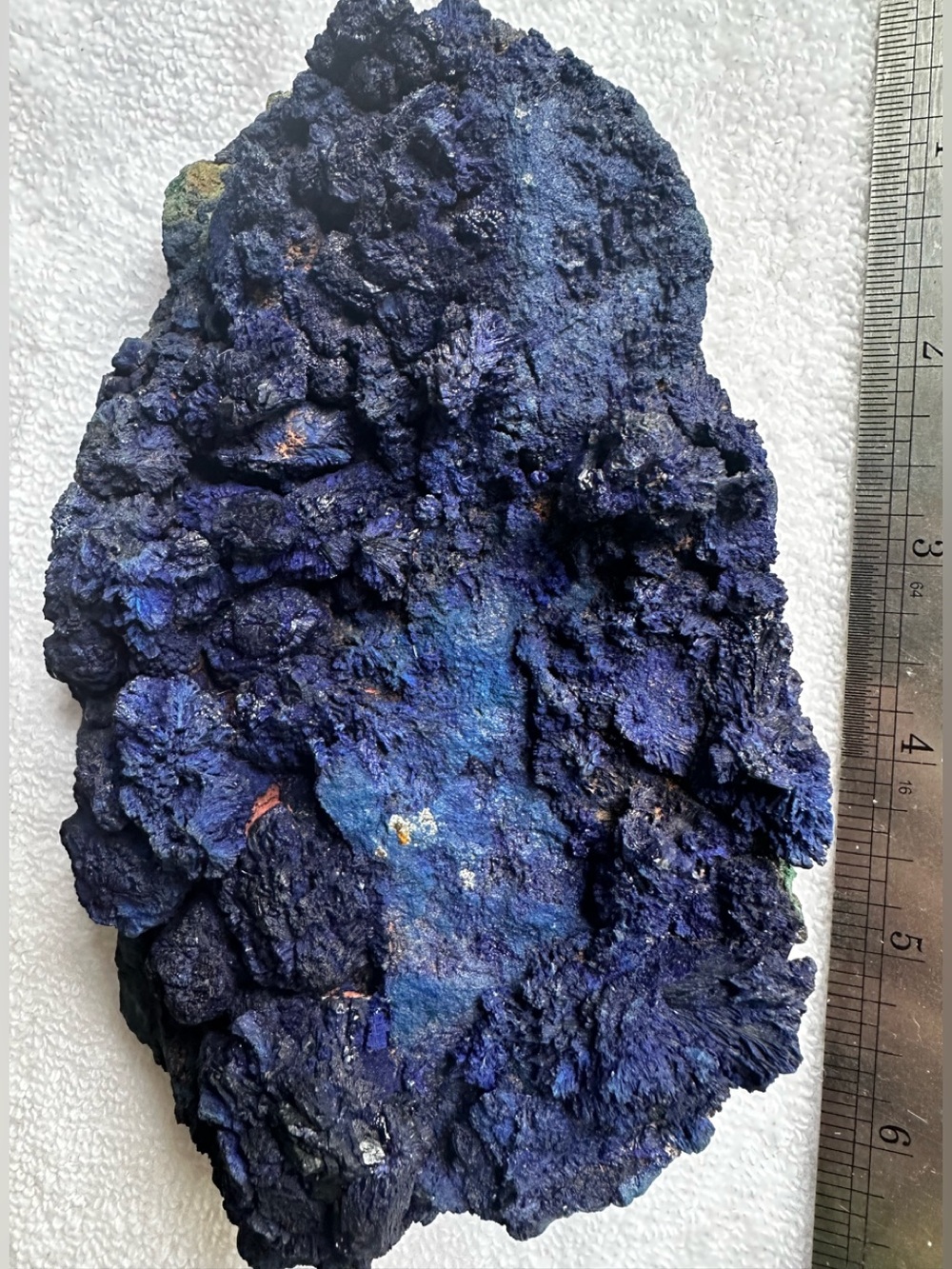 Crystallized azurite